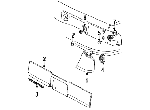 1990 Ford Thunderbird Tail Lamps Diagram