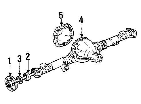 1994 Ford Ranger Axle Housing - Rear Diagram