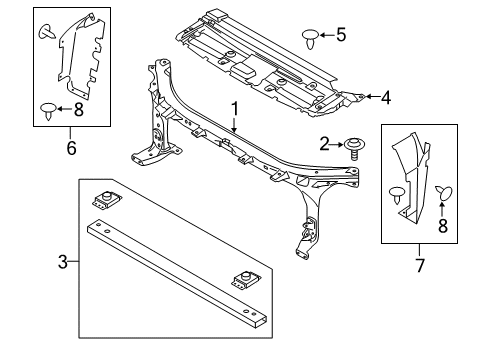 2015 Ford F-150 Radiator Support Diagram 1 - Thumbnail