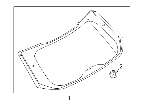 2015 Ford Edge Lift Gate - Glass & Hardware Diagram