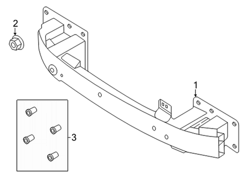 2022 Ford Mustang Mach-E Bumper & Components - Front Diagram 4 - Thumbnail