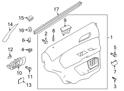 2011 Ford Explorer Cover Assembly Diagram for BB5Z-78275A19-AB