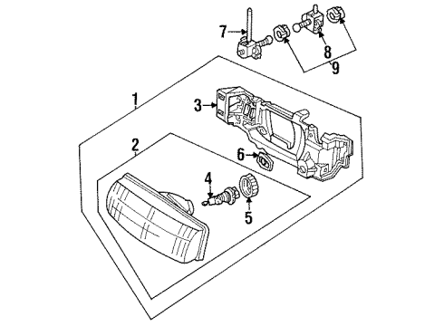 1994 Ford Escort Headlamps Diagram