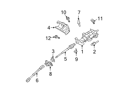 2007 Ford Expedition Steering Column & Wheel, Steering Gear & Linkage Diagram 2 - Thumbnail