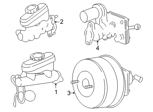 1999 Ford Mustang Kit - Master Cylinder Repair Diagram for XR3Z-2140-BA