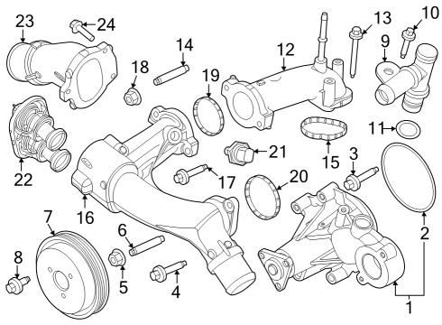 2023 Ford F-150 PULLEY - FAN Diagram for KR3Z-8509-A