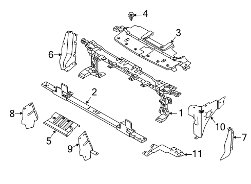 2017 Ford Expedition Radiator Support Diagram