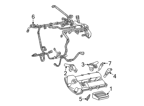 2002 Lincoln LS Coil Assembly - Ignition Diagram for 2W4Z-12029-A