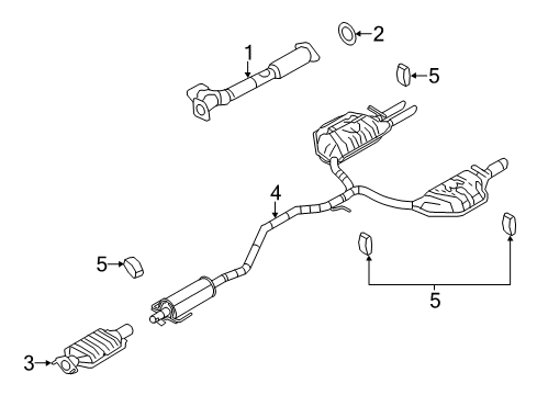 2011 Ford Fusion Exhaust Components Diagram 3 - Thumbnail