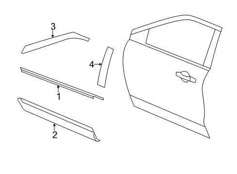 2016 Ford Explorer MOULDING - DOOR OUTSIDE Diagram for HB5Z-7820878-DA