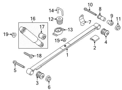 2013 Ford Transit Connect U-Bolt Diagram for 2T1Z-5705-A