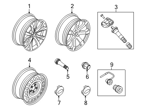 2020 Ford Police Interceptor Utility Wheels Diagram 2 - Thumbnail