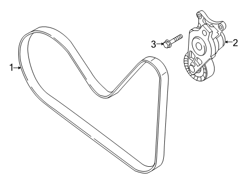 2018 Lincoln MKX Belts & Pulleys, Cooling Diagram 2 - Thumbnail