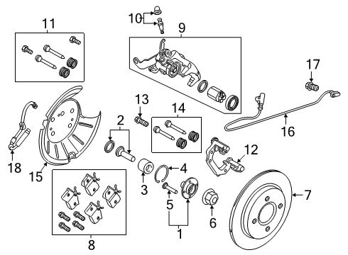 2019 Ford Fiesta Rear Brakes Diagram 1 - Thumbnail