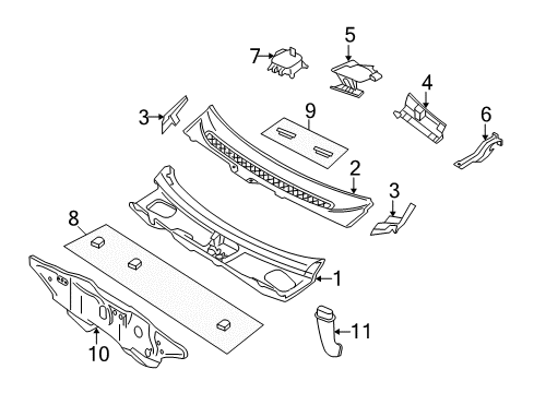 2005 Ford Freestyle Cowl Diagram