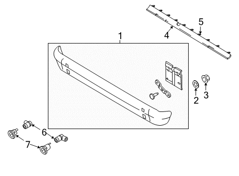 2011 Ford E-150 Rear Bumper Diagram 2 - Thumbnail