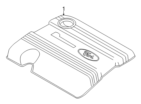 2010 Mercury Mariner Engine Appearance Cover Diagram