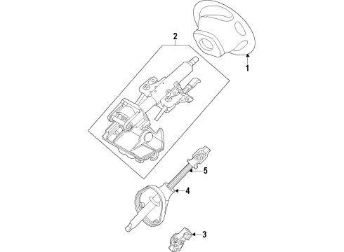 2008 Mercury Mariner Steering Column & Wheel, Steering Gear & Linkage Diagram 2 - Thumbnail