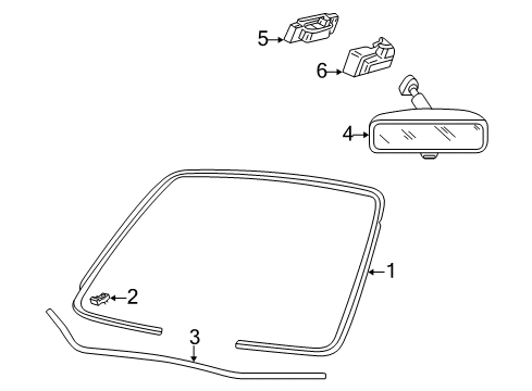 2005 Ford Freestyle Windshield Glass Diagram