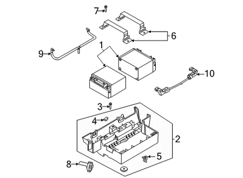 2023 Ford F-150 TRAY ASY - BATTERY Diagram for ML3Z-10732-BA