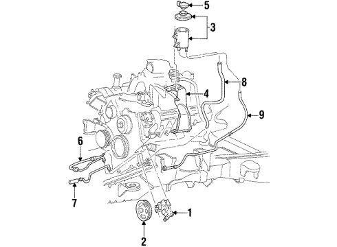 2001 Lincoln Navigator P/S Pump & Hoses, Steering Gear & Linkage Diagram 3 - Thumbnail