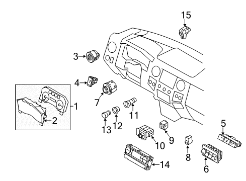 2011 Ford F-250 Super Duty Instrument Cluster Diagram for BC3Z-10849-AD