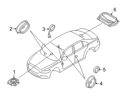 2018 Lincoln Continental Speaker Assembly Diagram for GD9Z-18808-U