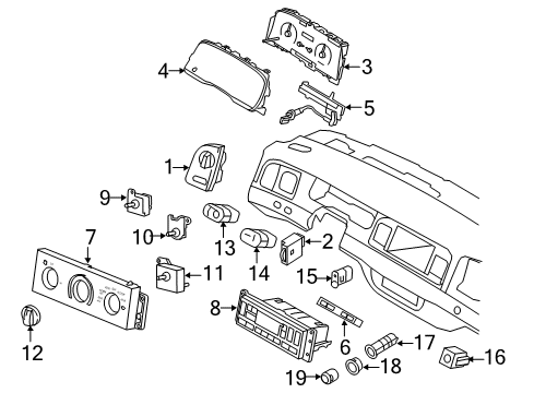 2008 Mercury Grand Marquis A/C & Heater Control Units Diagram 2 - Thumbnail