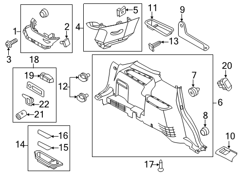 2014 Ford Police Interceptor Utility Panel Assembly - Body Rear Diagram for EB5Z-7831011-AA