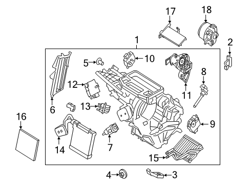 2018 Ford EcoSport Blower Motor & Fan, Air Condition Diagram