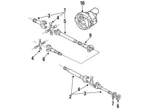 1995 Ford F-150 Carrier & Front Axles Diagram