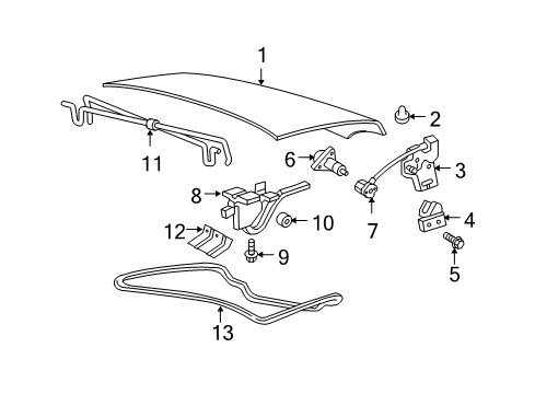 2005 Ford Crown Victoria Trunk Lid Diagram