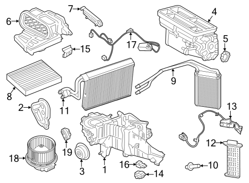 2023 Ford F-250 Super Duty A/C & Heater Control Units Diagram 2 - Thumbnail