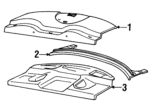 1998 Lincoln Continental Interior Trim - Rear Body Diagram 2 - Thumbnail