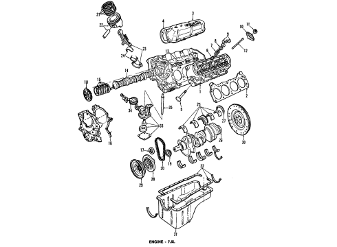 1990 Ford E-350 Econoline Engine Parts & Mounts, Timing, Lubrication System Diagram 4 - Thumbnail