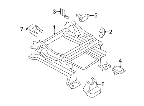 2008 Ford Edge Track Assembly - Seat Diagram for 9T4Z-7861704-A