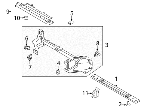 2018 Lincoln Continental Radiator Support Diagram