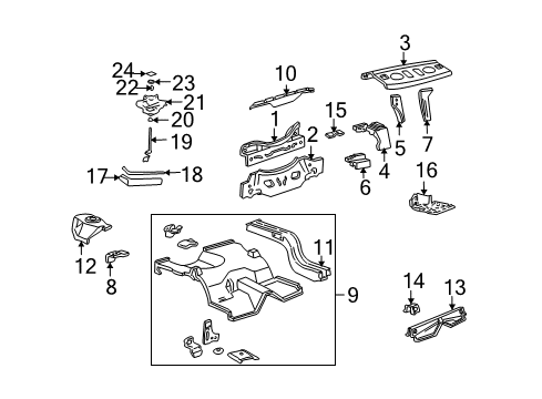 2000 Ford Mustang Rear Body Diagram 2 - Thumbnail