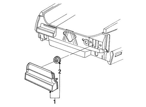 1991 Lincoln Mark VII Backup Lamps Diagram