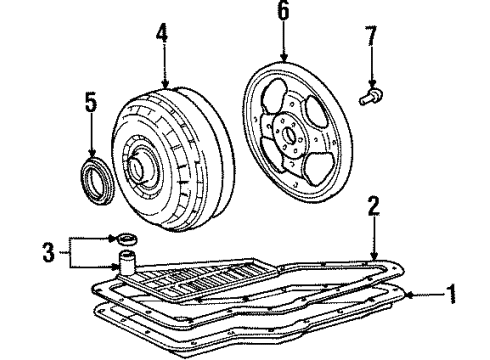 1995 Ford Windstar Flywheel Assembly Diagram for F1DZ-6375-CA