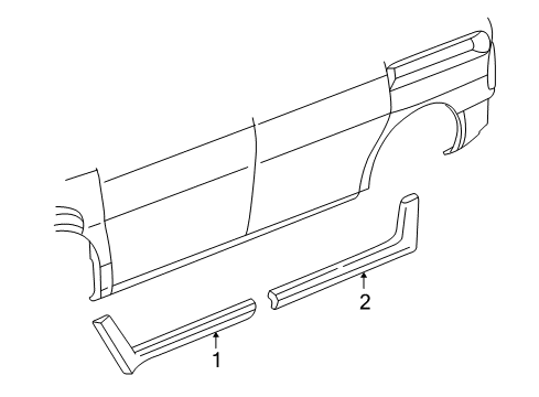 2005 Ford Freestar Exterior Trim - Pillars, Rocker & Floor Diagram