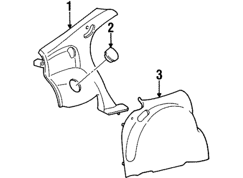 1999 Mercury Sable Interior Trim - Quarter Panels Diagram 1 - Thumbnail