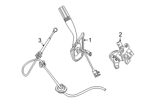 2011 Ford F-350 Super Duty Transm Control Selector Kit Diagram for CC3Z-7210-AC