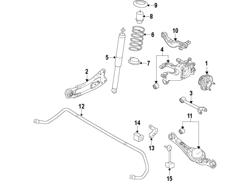 2012 Lincoln MKX Insulator - Rear Spring Diagram for 7T4Z-5536-AA