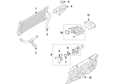 2021 Ford F-150 Cooling System, Radiator, Water Pump, Cooling Fan Diagram 8 - Thumbnail