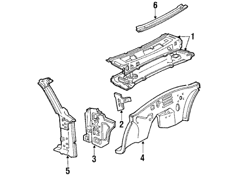 1986 Ford LTD Cowl Diagram 2 - Thumbnail