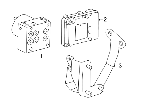 2003 Lincoln Aviator ABS Components Diagram