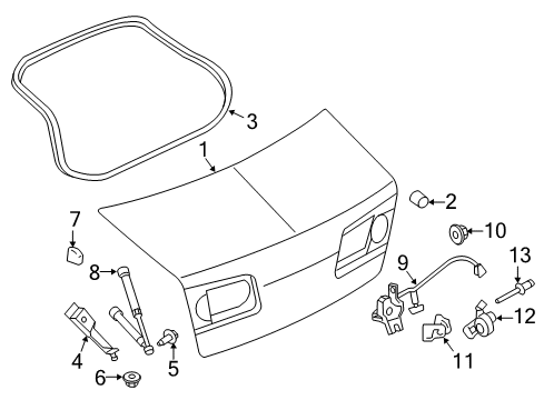 2011 Lincoln MKZ Trunk Diagram