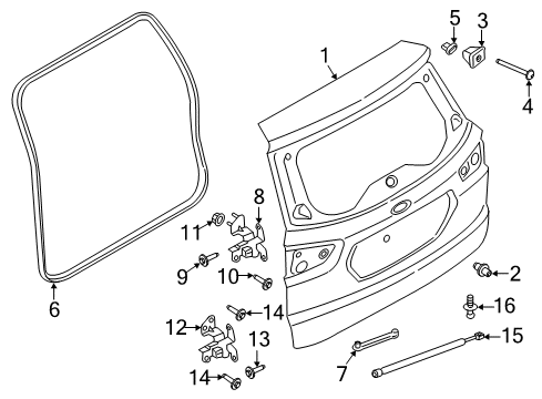 2021 Ford EcoSport WEATHERSTRIP - DOOR OPENING Diagram for FN1Z-74404A06-B