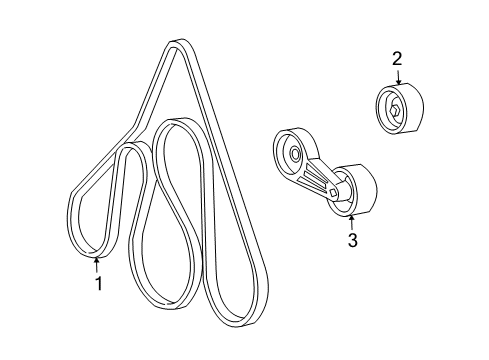 2001 Ford Excursion Belts & Pulleys, Maintenance Diagram 2 - Thumbnail